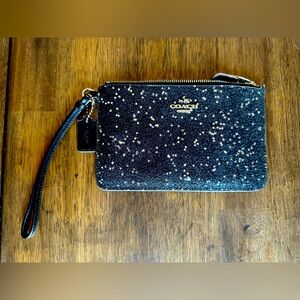 COACH star glitter wristlet